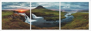 Iceland - Waterfall - Sunset - California Wall Art
