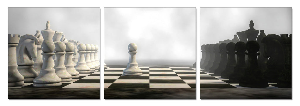 Chess Three Pieces - California Wall Art

