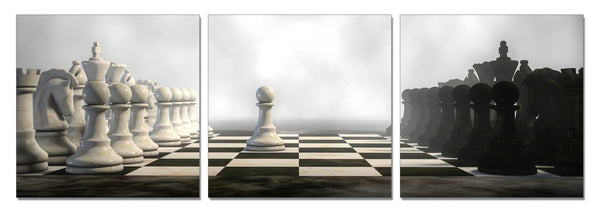 Chess Three Pieces - California Wall Art
