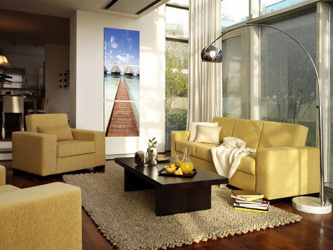 Vertical Triptych - Pier in Maldives - California Wall Art
 - 2