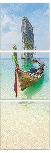 Vertical Triptych - Thailand Ocean - California Wall Art
